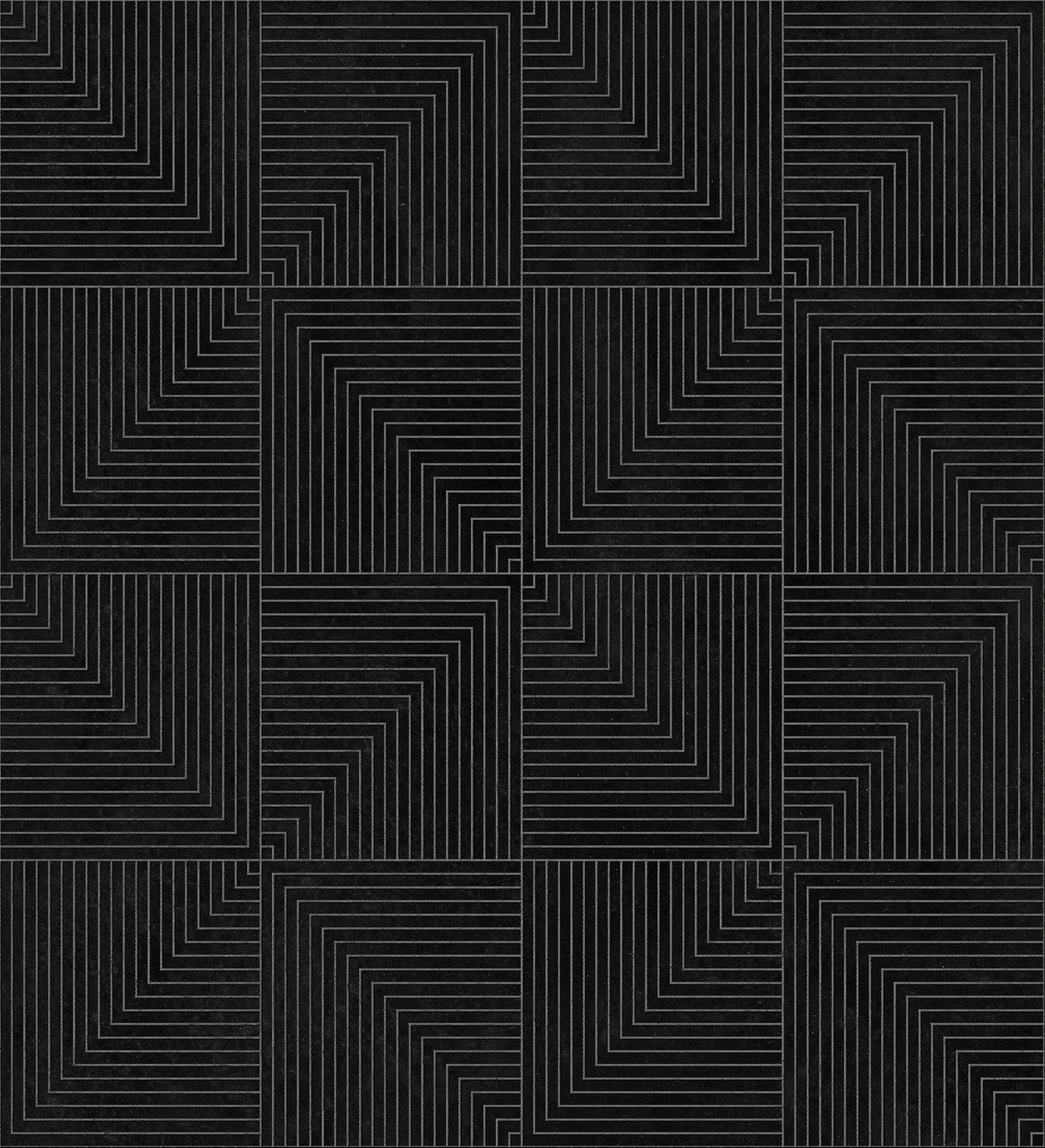 B00516 Tetragonal Slate Lattice Wallpaper by Coordonné