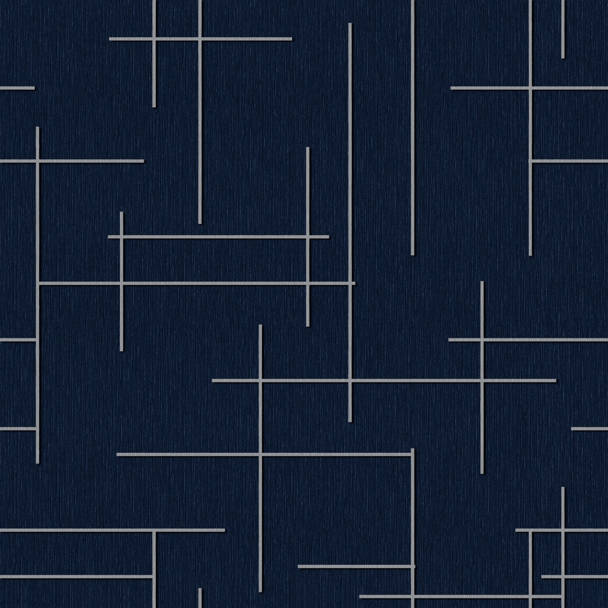B00524 Monoclinic Ultramarine Lattice Wallpaper by Coordonné