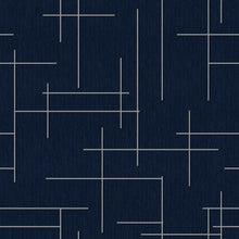 B00524 Monoclinic Ultramarine Lattice Wallpaper by Coordonné