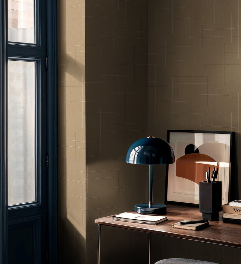 B00525 Monoclinic Sand Lattice Wallpaper by Coordonné