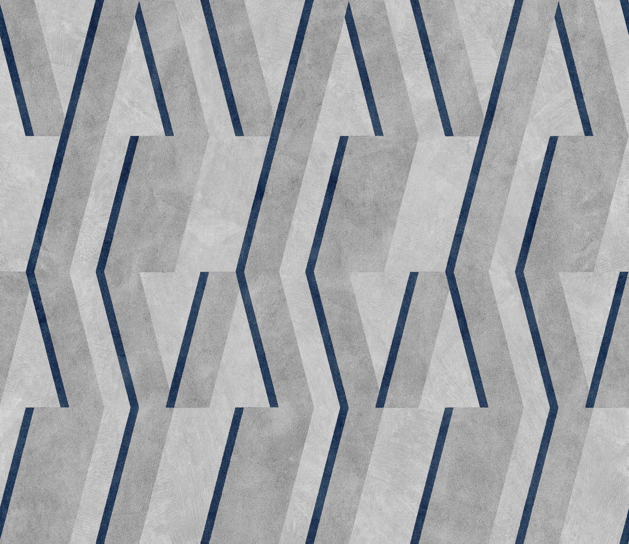 B00530 Parallels Navy Lattice Wallpaper by Coordonné
