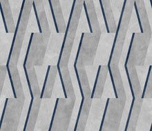 B00530 Parallels Navy Lattice Wallpaper by Coordonné