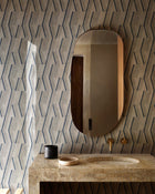 B00530 Parallels Navy Lattice Wallpaper by Coordonné