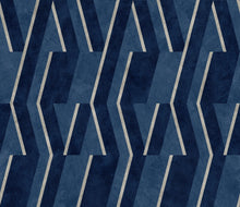 B00531 Parallels Ultramarine Lattice Wallpaper by Coordonné