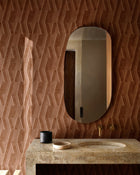 B00533 Parallels Clay Lattice Wallpaper by Coordonné