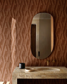 B00533 Parallels Clay Lattice Wallpaper by Coordonné