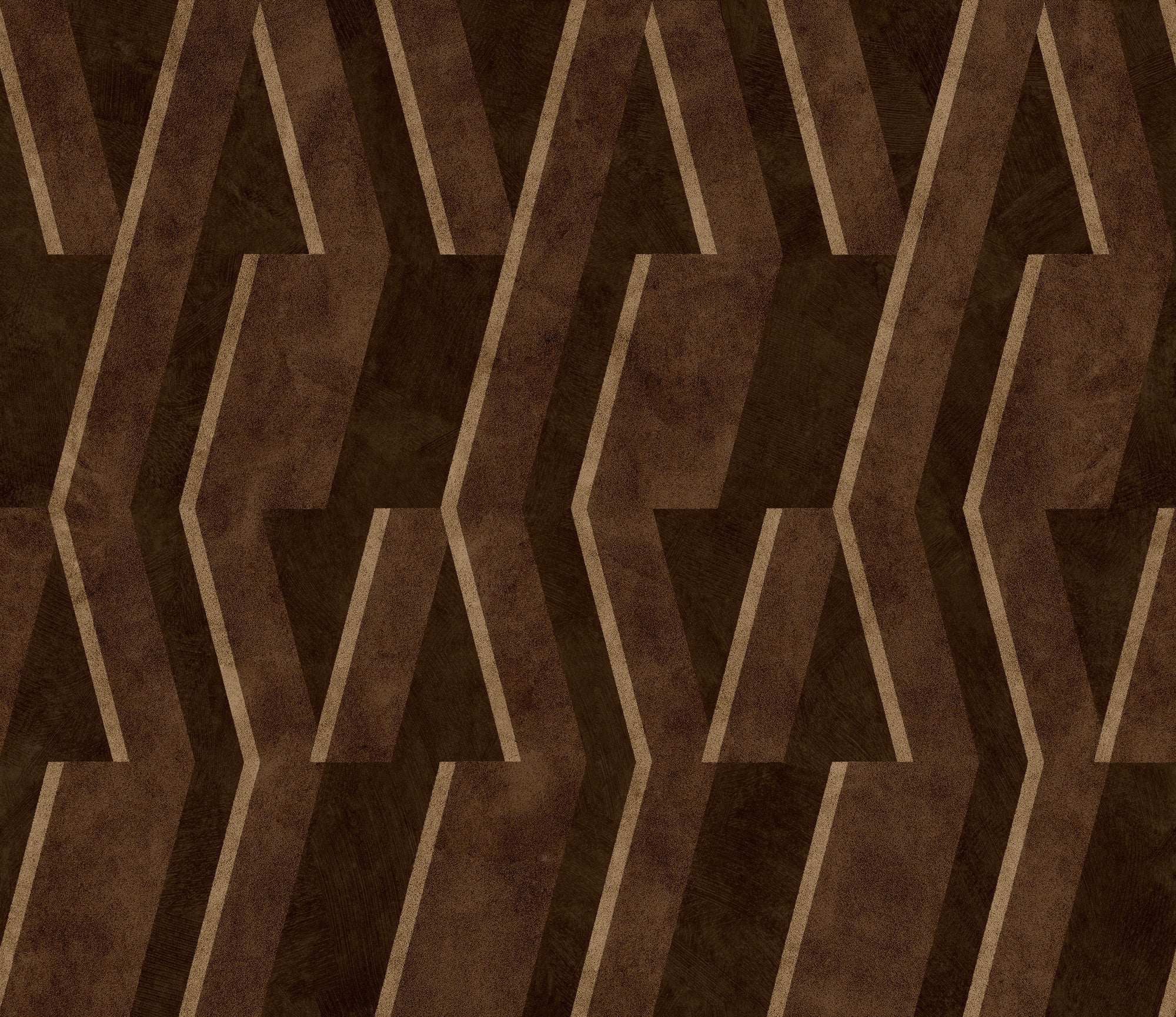 B00535 Parallels Chocolate Lattice Wallpaper by Coordonné