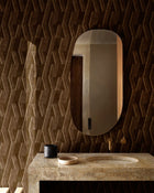 B00535 Parallels Chocolate Lattice Wallpaper by Coordonné