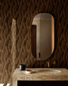 B00535 Parallels Chocolate Lattice Wallpaper by Coordonné
