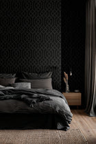 B00542 Trellis Slate Lattice Wallpaper by Coordonné