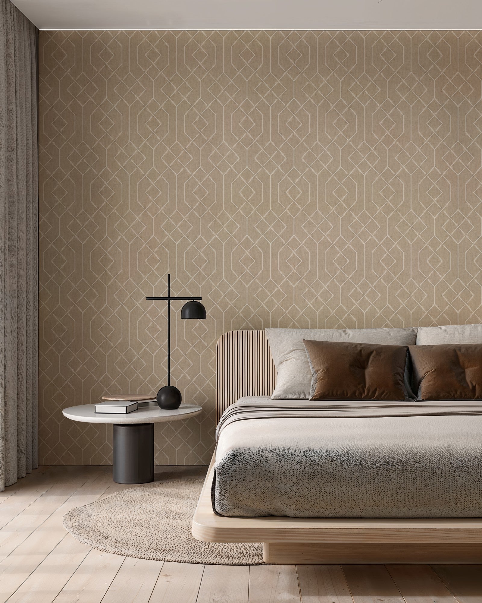 B00545 Trellis Stone Lattice Wallpaper by Coordonné