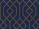 Trellis Ultramarine Lattice Wallpaper by Coordonné