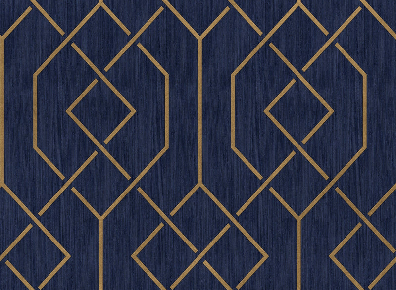 B00547 Trellis Ultramarine Lattice Wallpaper by Coordonné