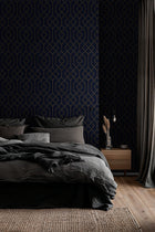 B00547 Trellis Ultramarine Lattice Wallpaper by Coordonné