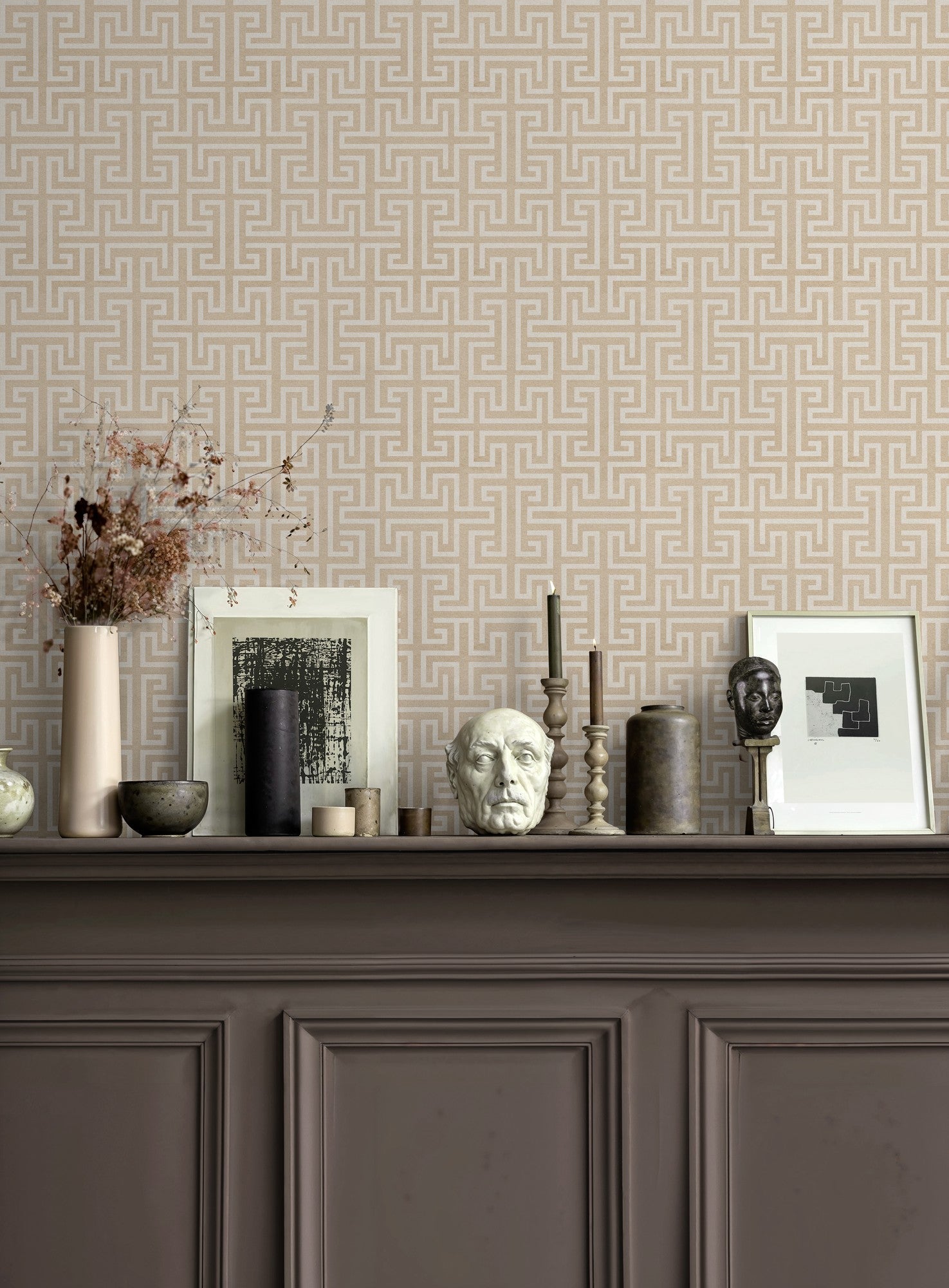 B00550 Maze Cotton Lattice Wallpaper by Coordonné