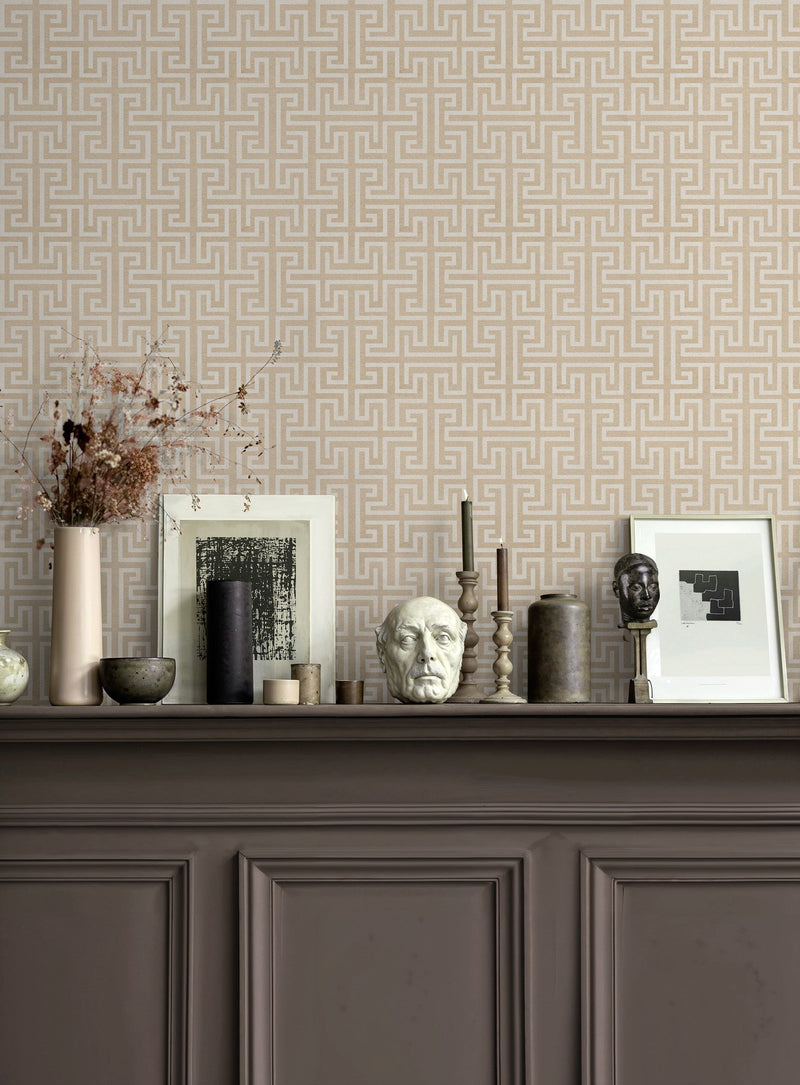 B00550 Maze Cotton Lattice Wallpaper by Coordonné