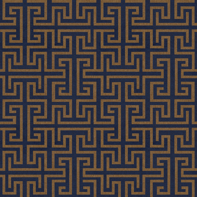 B00552 Maze Ultramarine Lattice Wallpaper by Coordonné