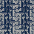 Maze Navy Lattice Wallpaper by Coordonné