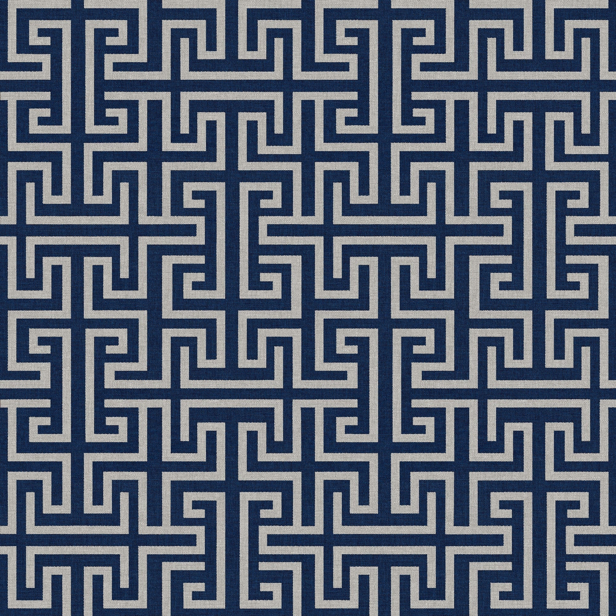B00553 Maze Navy Lattice Wallpaper by Coordonné