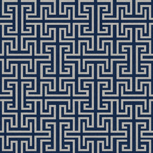 B00553 Maze Navy Lattice Wallpaper by Coordonné