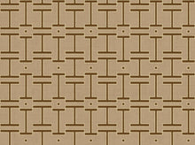 B00555 Grid Sand Lattice Wallpaper by Coordonné