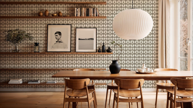 B00558 Grid Cotton Lattice Wallpaper by Coordonné