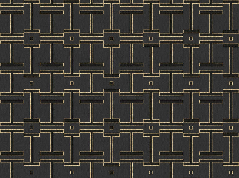 B00559 Grid Slate Lattice Wallpaper by Coordonné