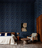 B00560 Hexagonal Ultramarine Lattice Wallpaper by Coordonné