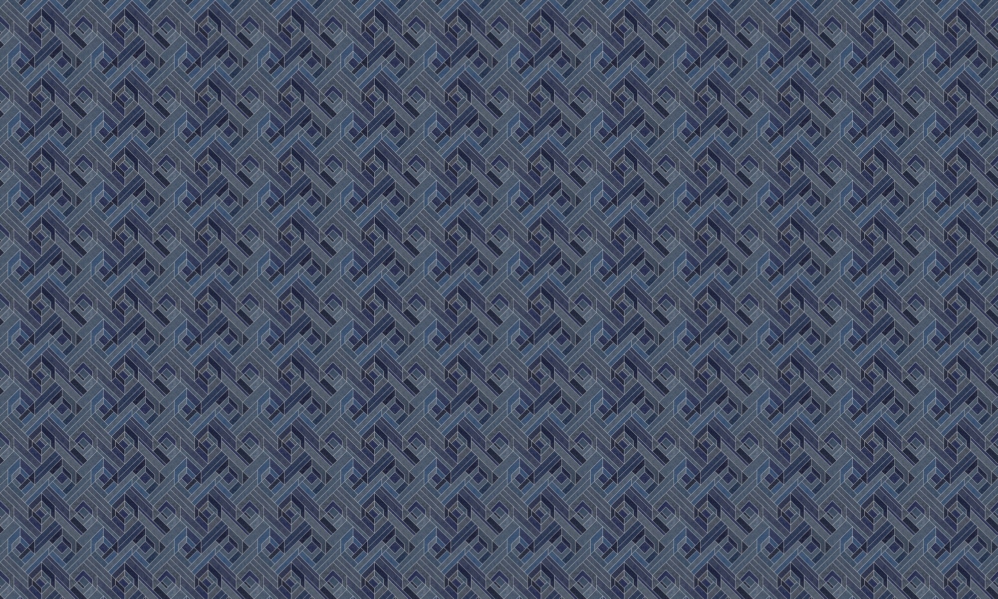 B00560 Hexagonal Ultramarine Lattice Wallpaper by Coordonné