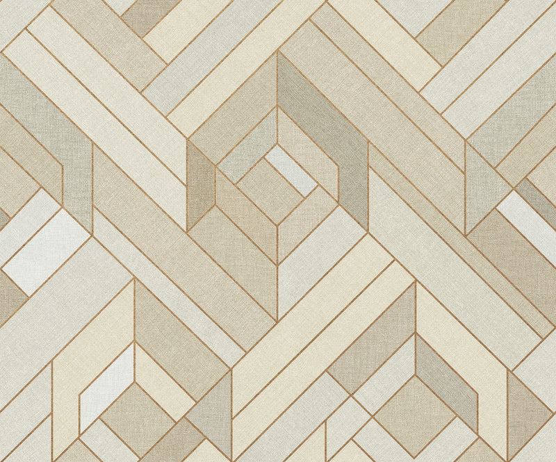 B00561 Hexagonal Cotton Lattice Wallpaper by Coordonné