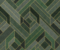Hexagonal Emerald Lattice Wallpaper by Coordonné