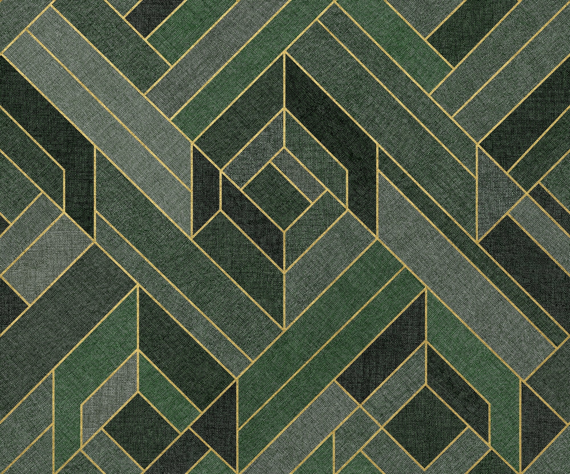 B00562 Hexagonal Emerald Lattice Wallpaper by Coordonné
