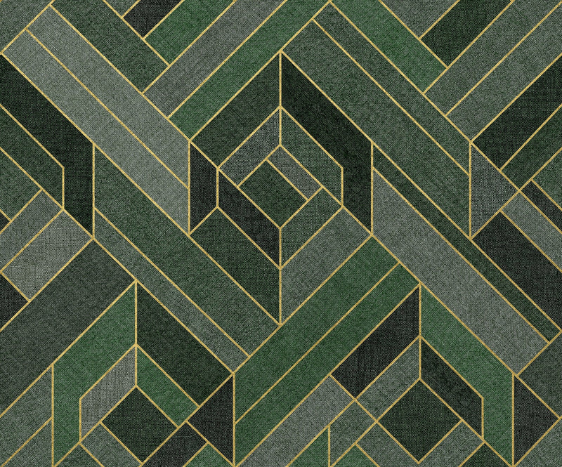B00562 Hexagonal Emerald Lattice Wallpaper by Coordonné