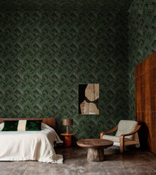 B00562 Hexagonal Emerald Lattice Wallpaper by Coordonné