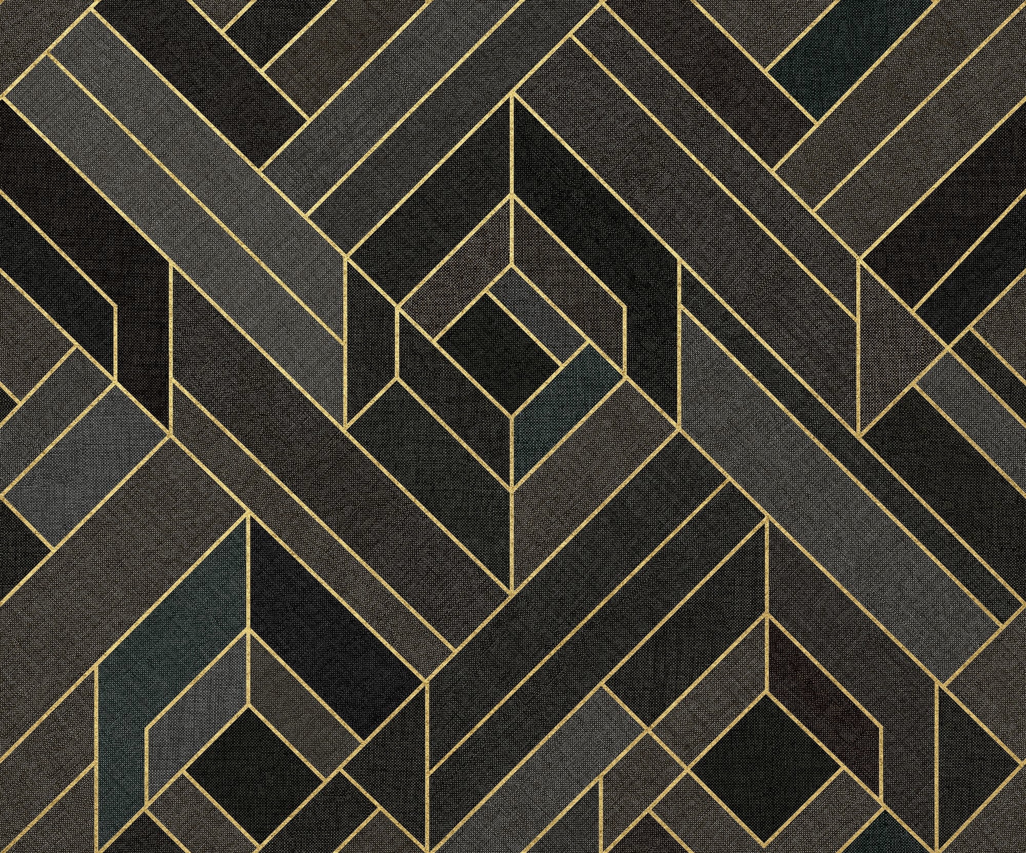 B00564 Hexagonal Slate Lattice Wallpaper by Coordonné