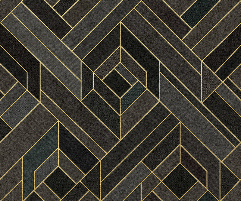 B00564 Hexagonal Slate Lattice Wallpaper by Coordonné