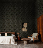 B00564 Hexagonal Slate Lattice Wallpaper by Coordonné