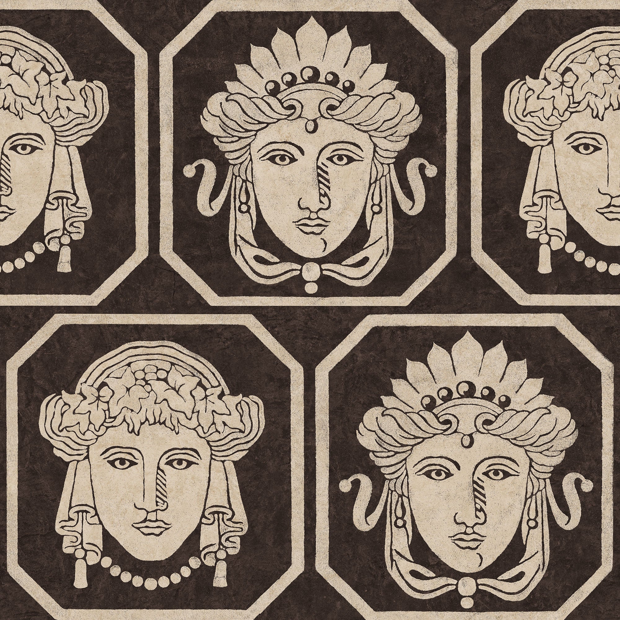 Maiorum Coal Pompei Wallpaper by Coordonné