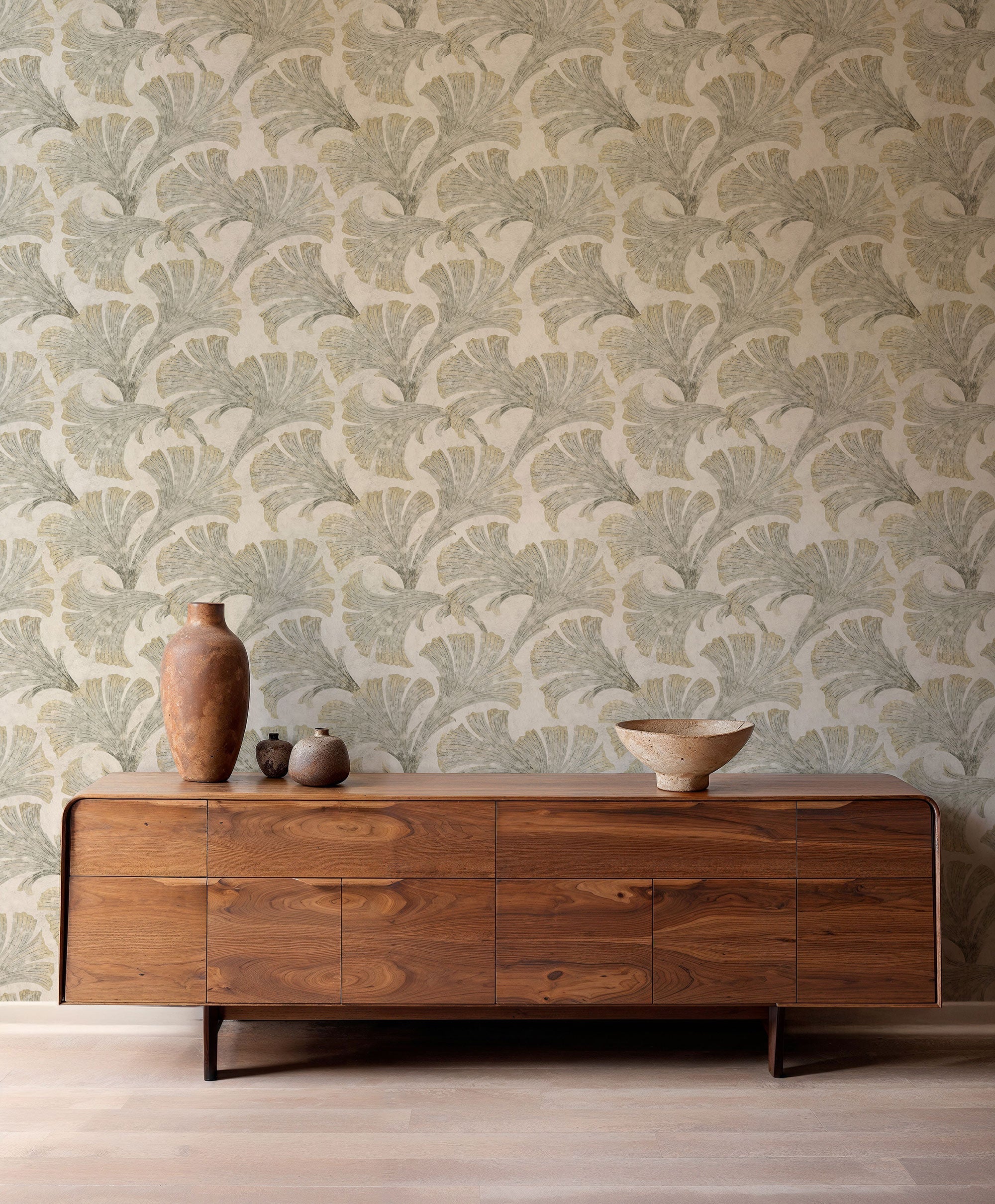 Papyrus Nacre Pompei Wallpaper by Coordonné