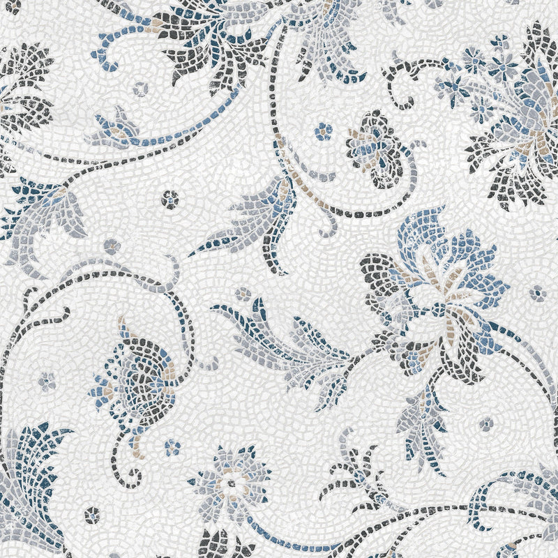 Mosaicum Aqua Pompei Wallpaper by Coordonné