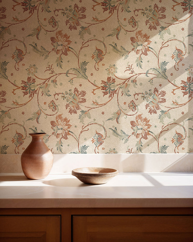Mosaicum Clay Pompei Wallpaper by Coordonné