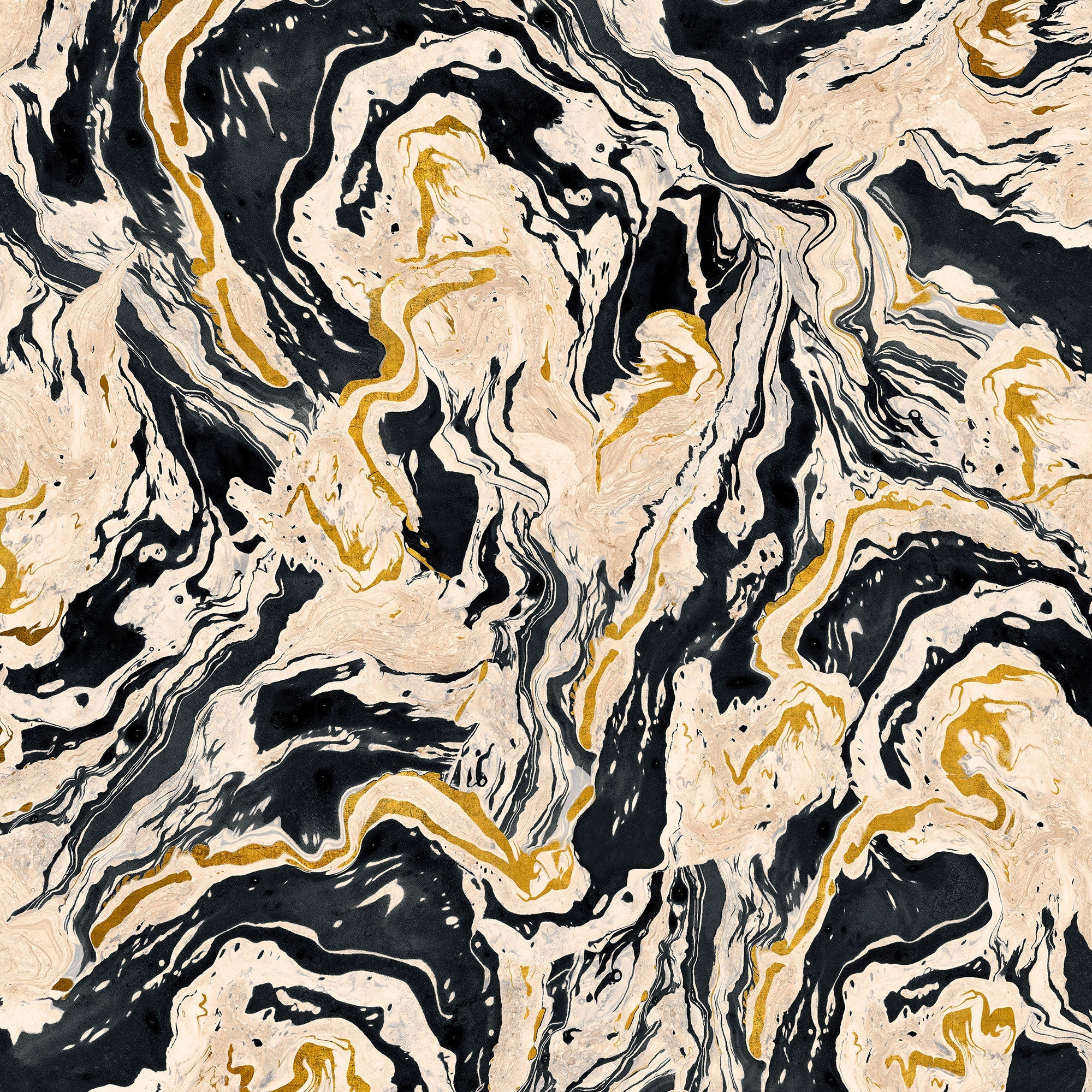 Marmorea Coal Pompei Wallpaper by Coordonné