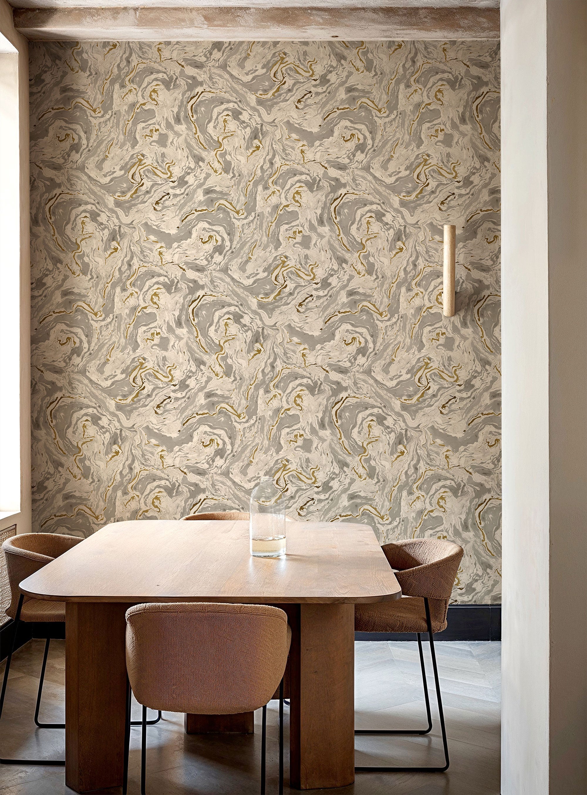 Marmorea Nacre Pompei Wallpaper by Coordonné