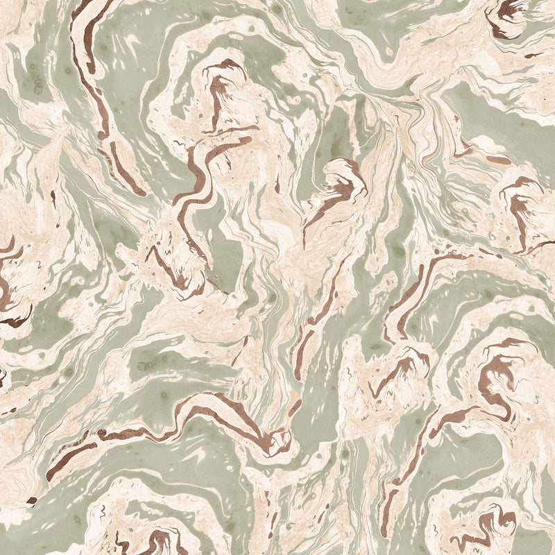 Marmorea Matcha Pompei Wallpaper by Coordonné