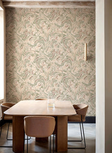 Marmorea Matcha Pompei Wallpaper by Coordonné