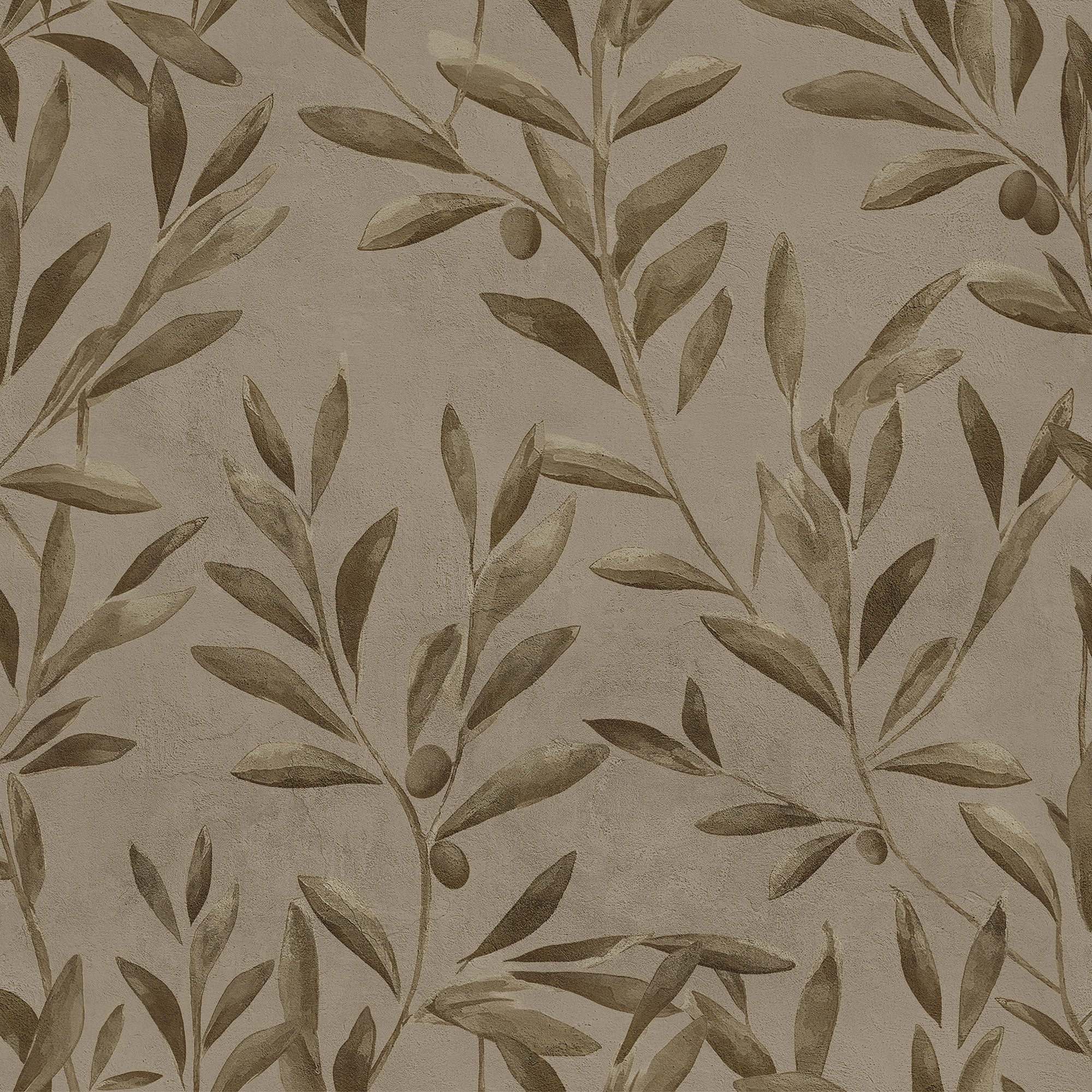 Olivetum Cocoa Pompei Wallpaper by Coordonné