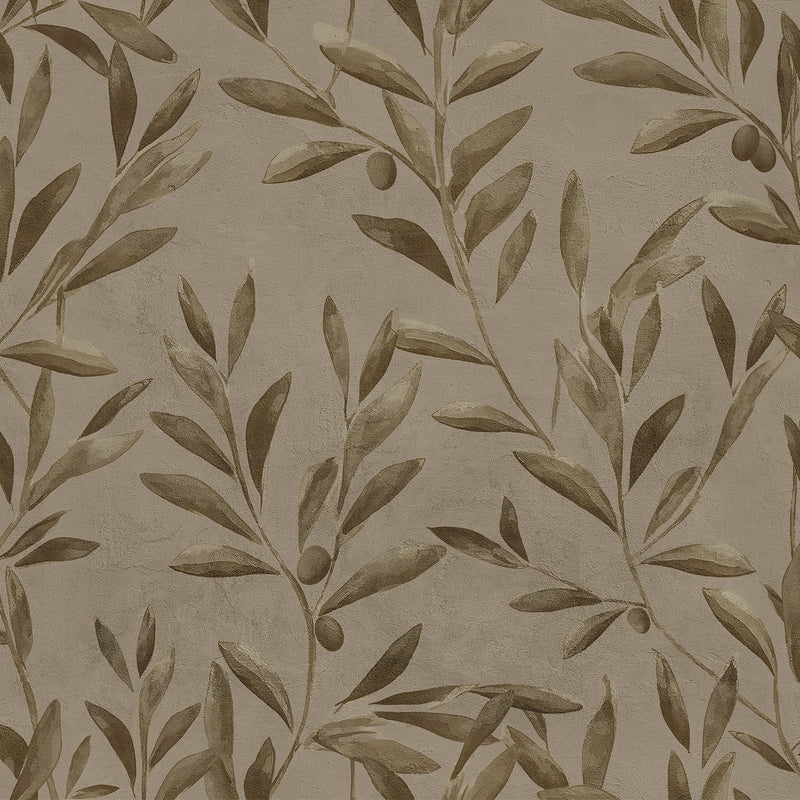 Olivetum Cocoa Pompei Wallpaper by Coordonné