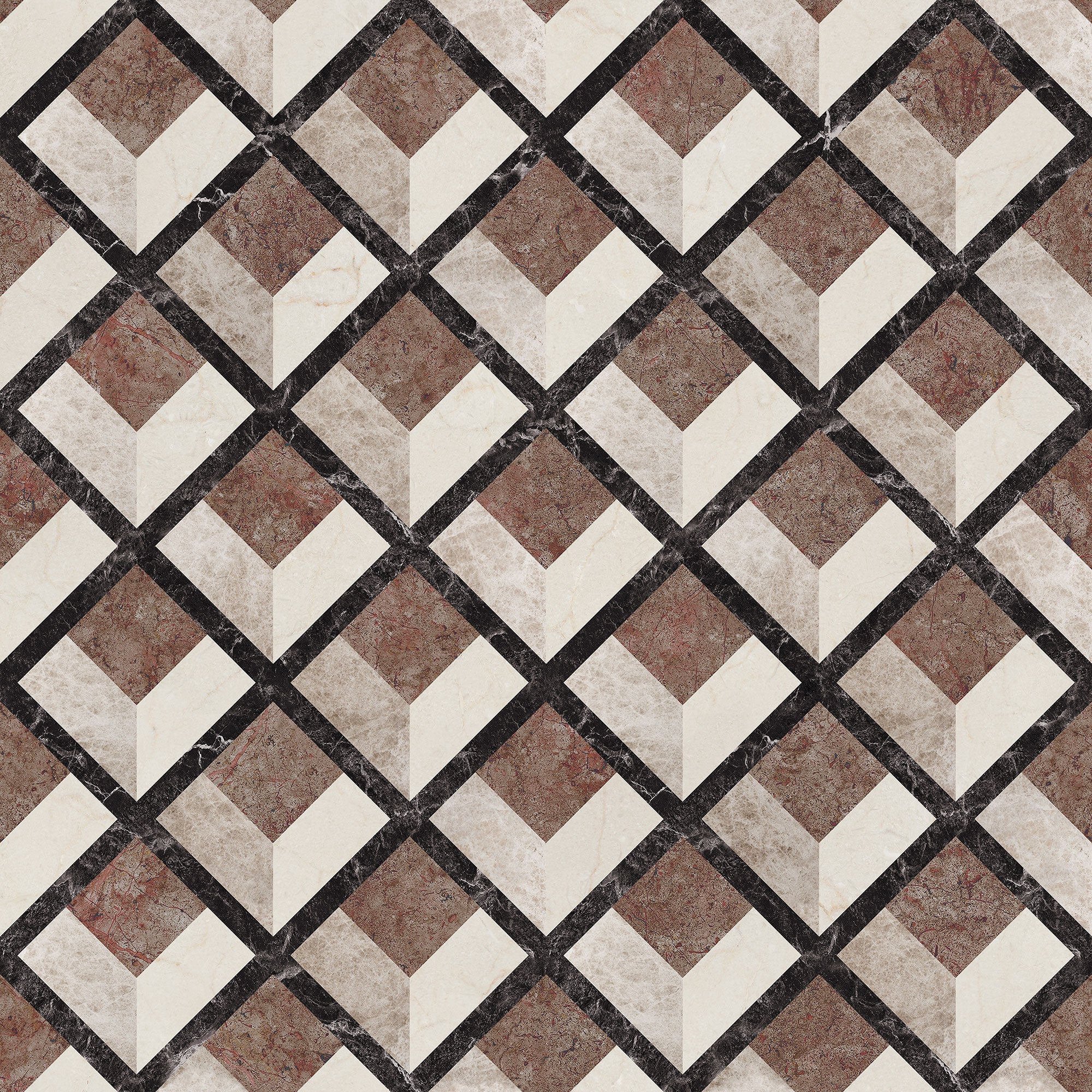 Pavimentum Cocoa Pompei Wallpaper by Coordonné