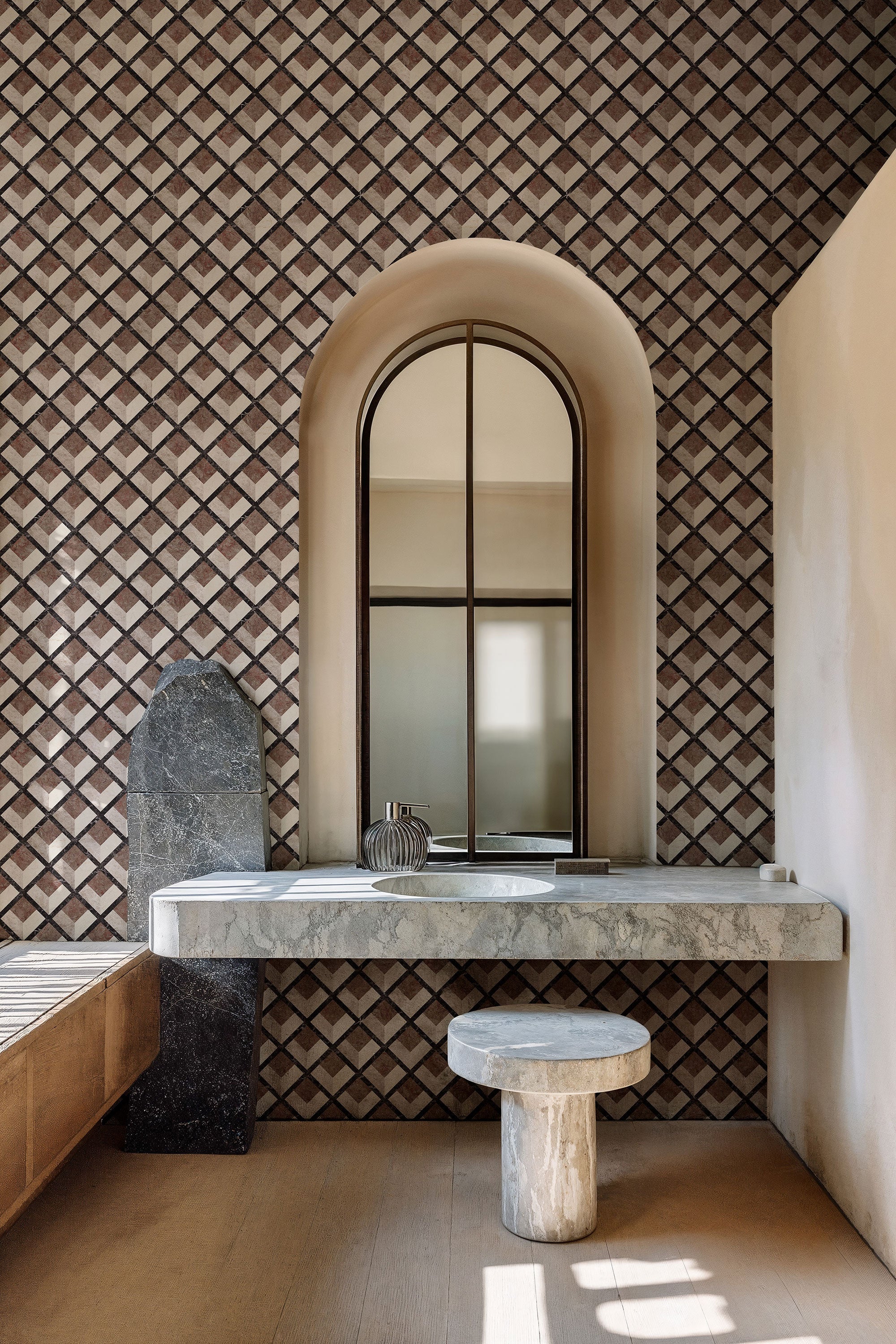 Pavimentum Cocoa Pompei Wallpaper by Coordonné