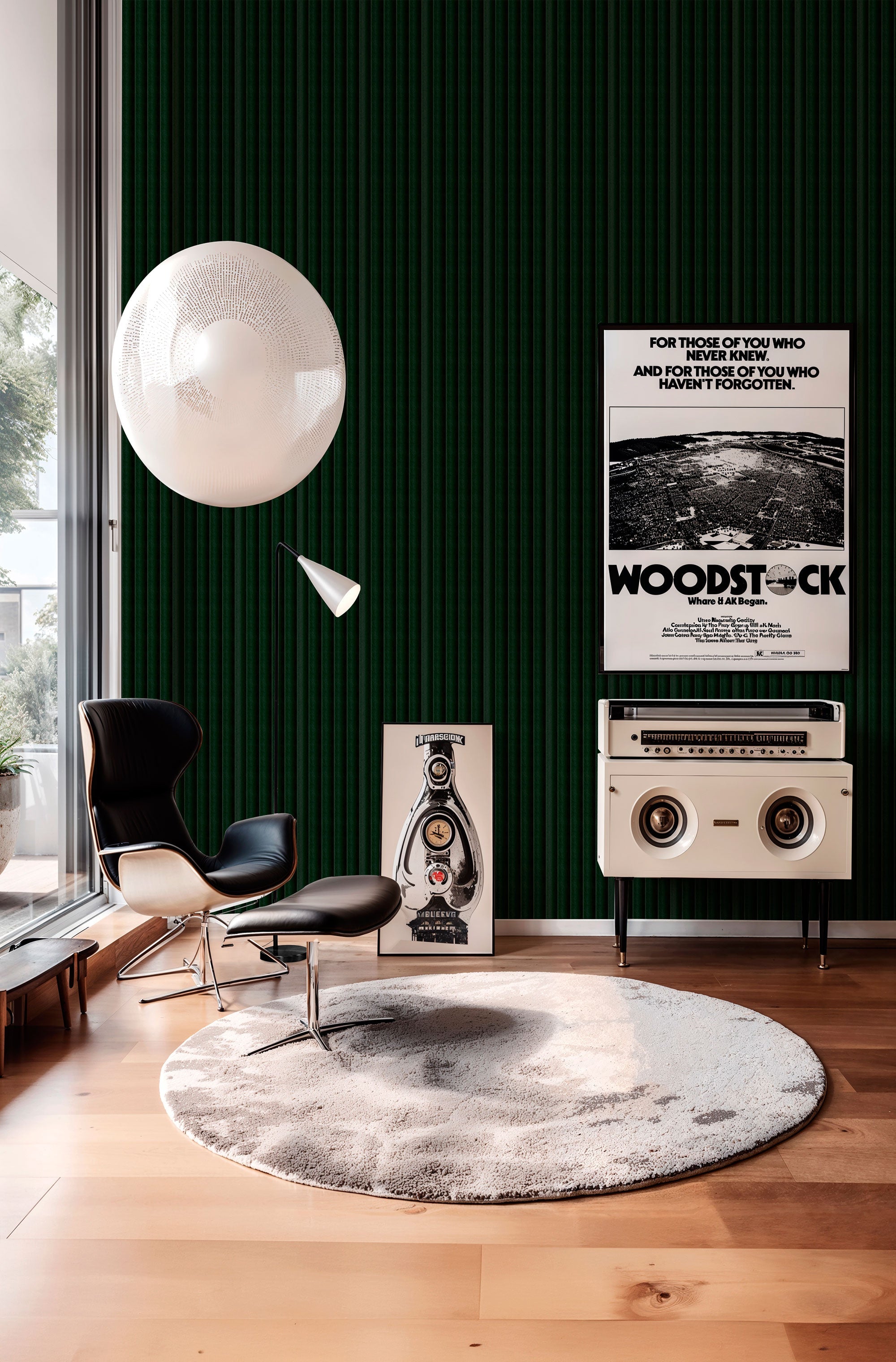 3D Decibel Pine Mural by Coordonné